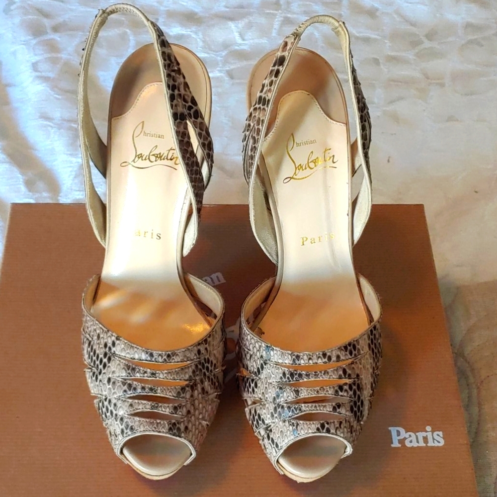 Christian Louboutin Samaya Python Heel - image 1